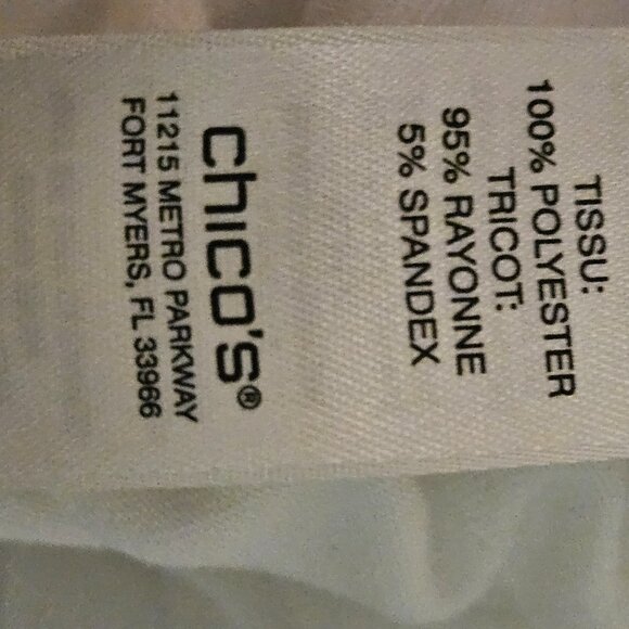 Easywear by Chico's Women's Flowy White Blouse Size 2 (Large/12) - Callout - Picture 9 of 10